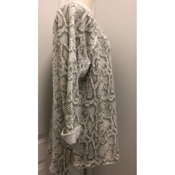 7 FOR ALL MANKIND Womens Pullover Sweatshirt Shirt Top Gray White Sparkle Size M - Picture 7 of 9